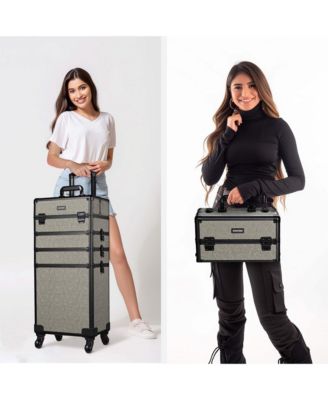 3-Piece Makeup Train Cases Cosmetic Organizer Kit