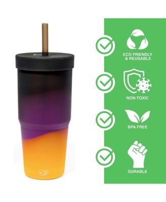 Straw Tumbler 32oz: Sun Storm