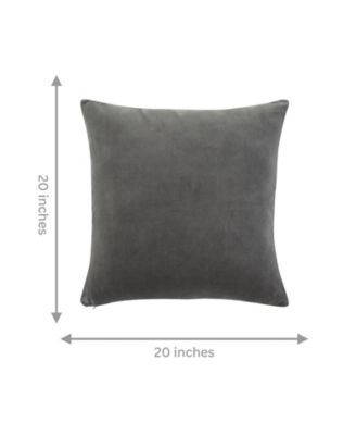 Stella Plush Velvet Throw Pillow Covers, 20"x 20", Set of 2