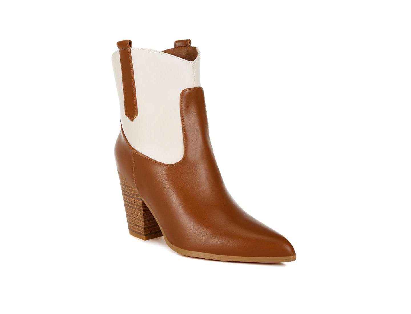 Женские ботинки London Rag Gallops Two Tone Cowboy, цвет: Бежевый / Хаки — фото 2