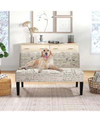 Living Room Wooden Leg Armless Loveseat Sofa