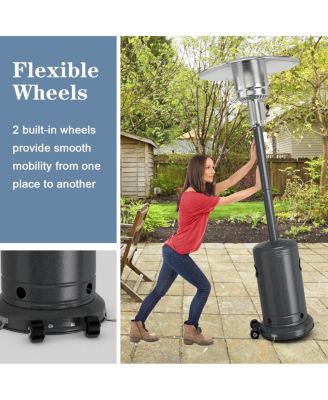 50000 BTU Stainless Steel Propane Patio Heater with Trip over Protection