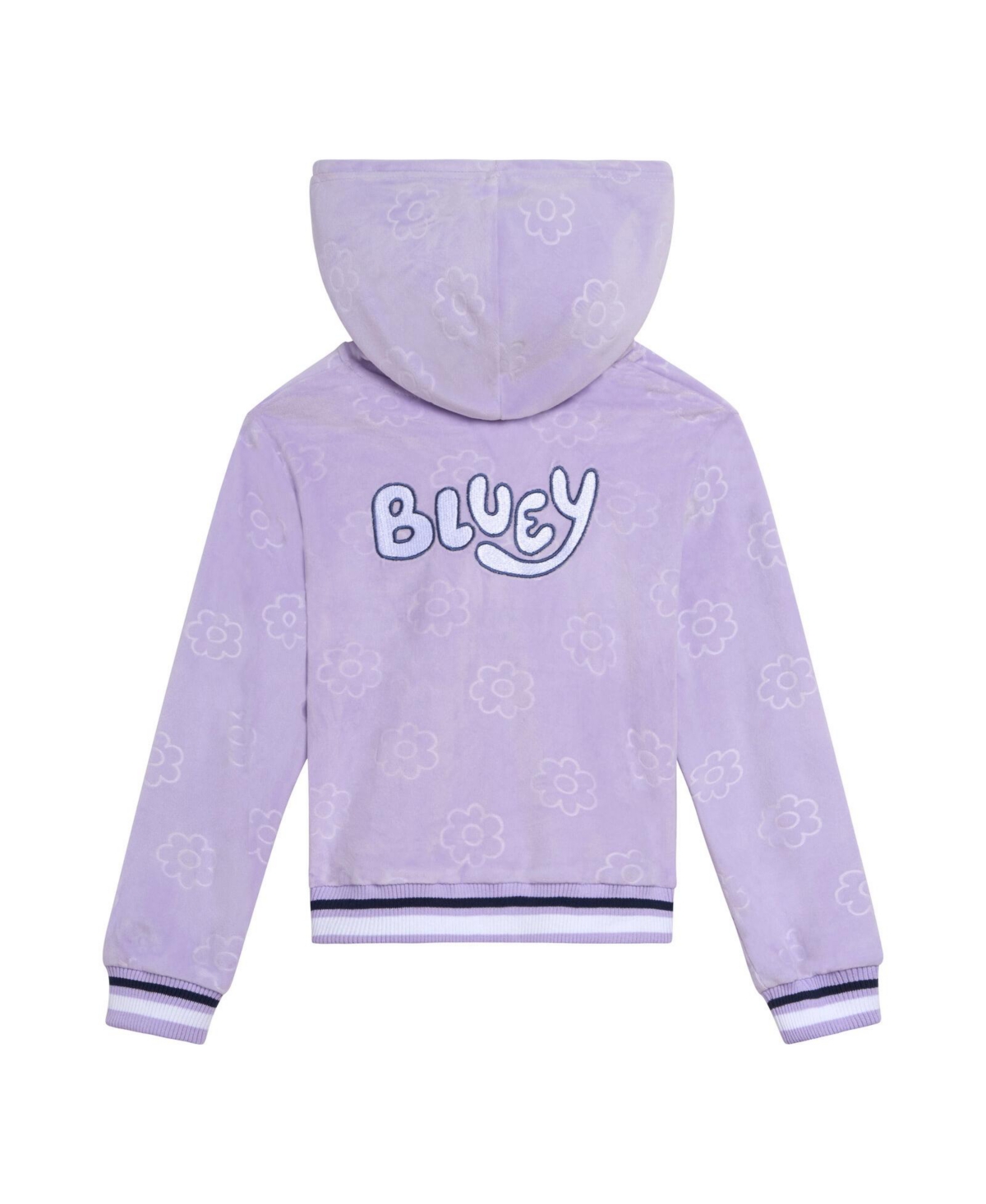 Bluey Girls Velour Zip Up Hoodie and Jogger Pants Outfit Set - bluey