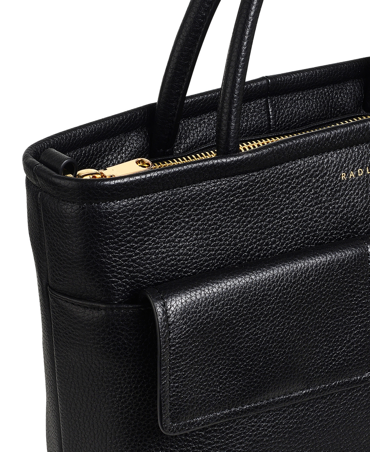 Shop Radley London Brompton Crescent Small Ziptop Grab Bag In Black