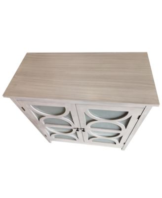 - Folsom Wood Console Table/Accent Cabinet, Wash Gray