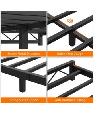 6 Inches King Size Metal Platform Bed Frame,Low Bed Frame with Steel Slat Support, Mattress Foundation, No Box Spring Needed, Easy Assembly