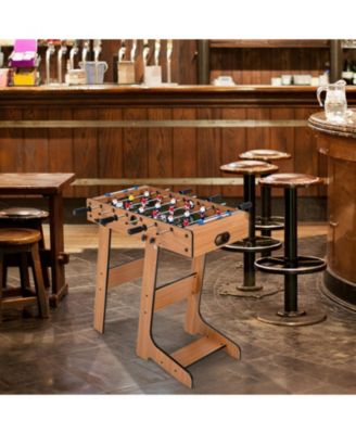 Space Saving Table Football with Durable Handle and 2 Footballs