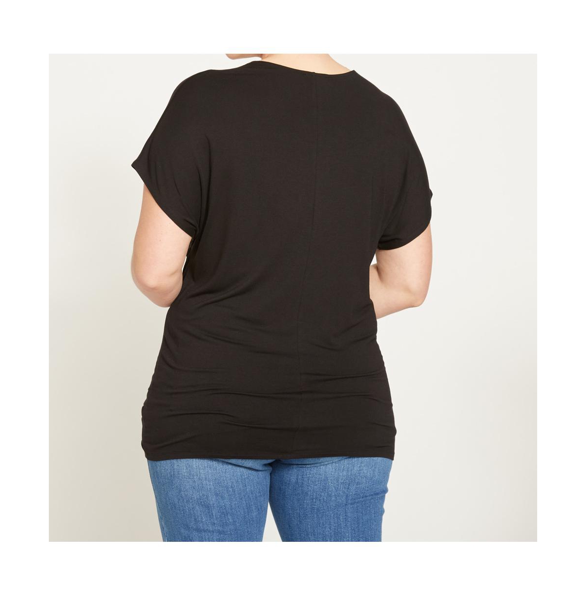 Universal Standard Plus Size Liquid Jersey Two-Way Short Sleeve Cross Top