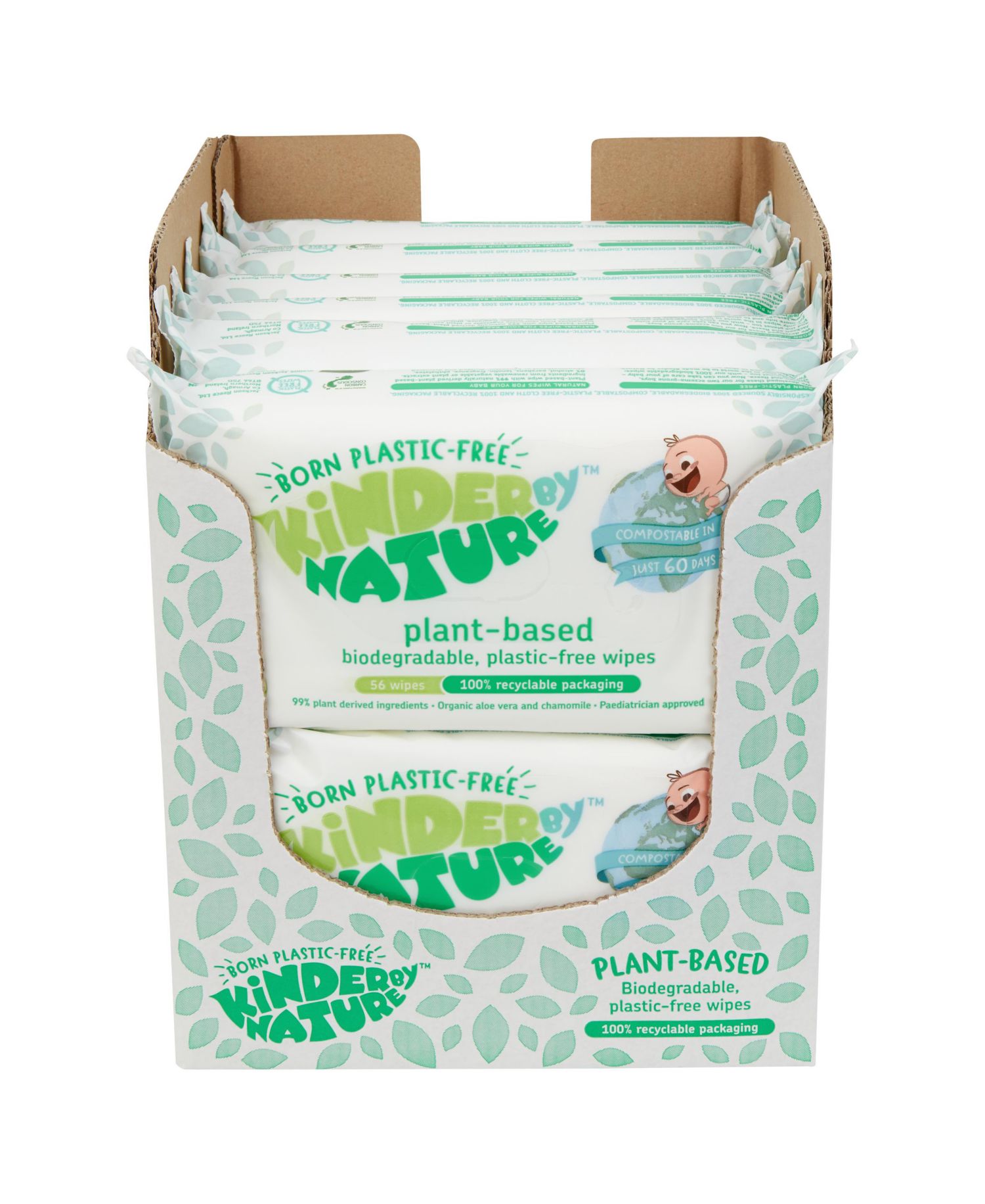 Unisex Plant-Based Baby Wipes - 672 Count (12 packs of 56 wipes)