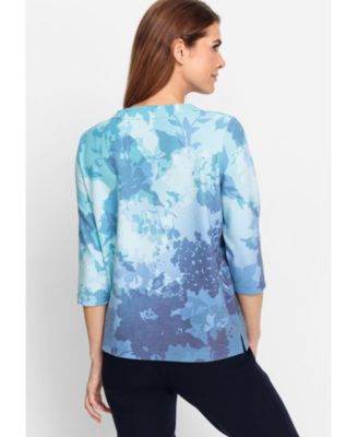 Olsen Womens Abstract Floral Print Shirt 19890₽