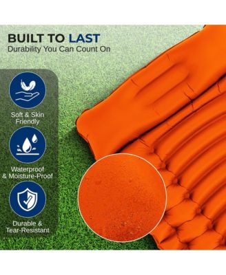 Ultralight Sleeping Pad with Carrying Bag, Compact & Lightweight, Orange