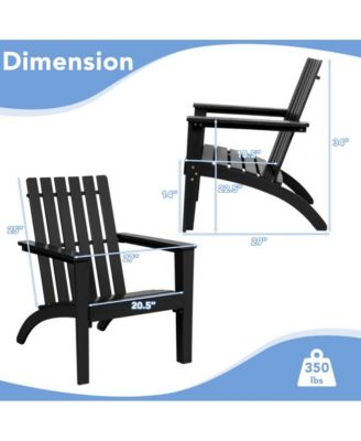 Outdoor Patio Acacia Wood Adirondack Lounge Armchair