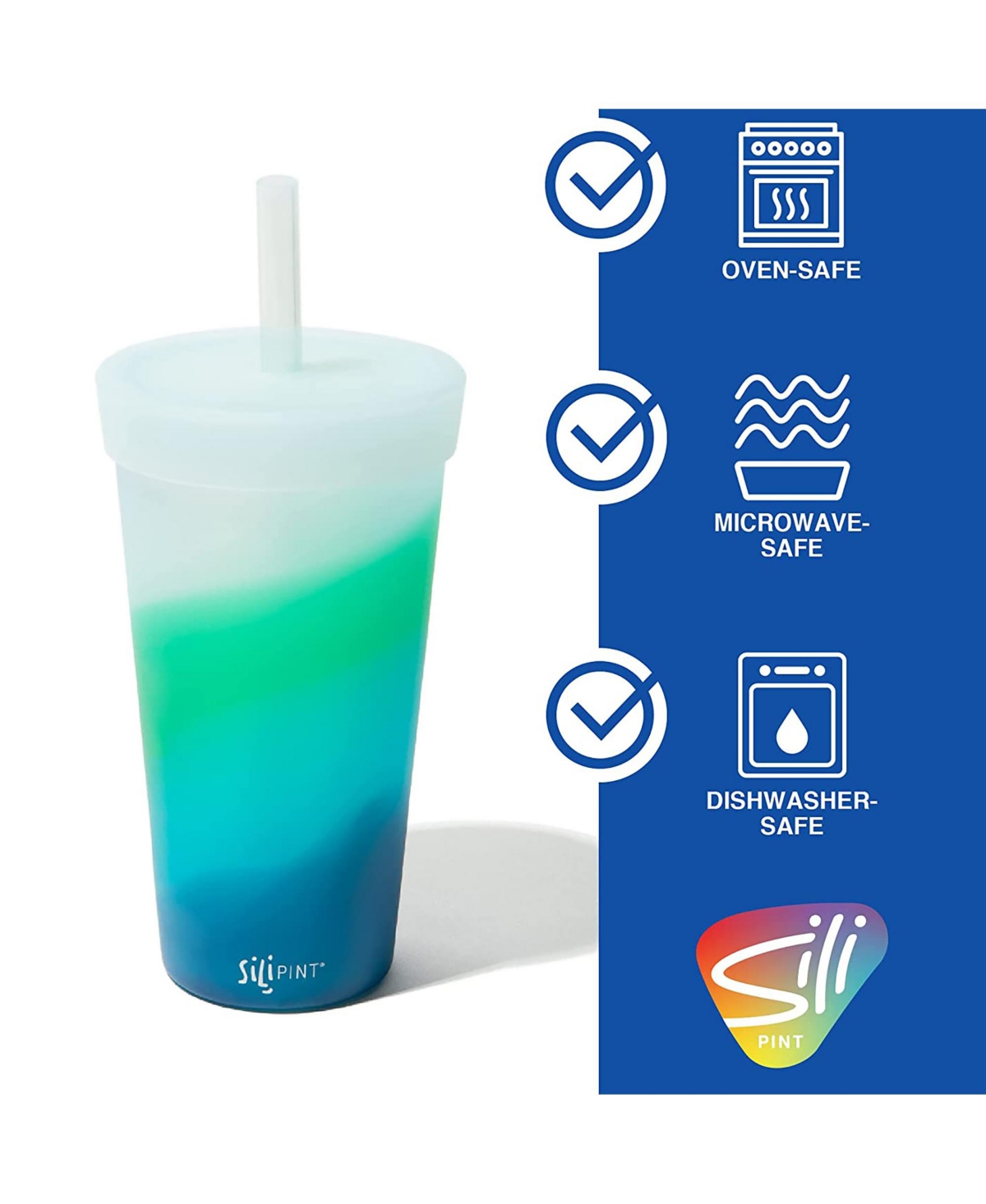 Silipint Straw Tumbler 22oz: 2 pk - Mountain Air & Desert Sun - Mountain air  desert sun