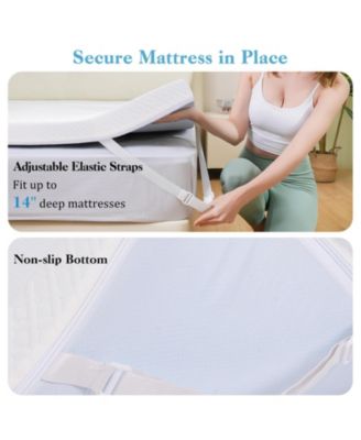 Twin Size 3 Inch Gel-Infused Memory Foam Mattress Topper with Removable Cover