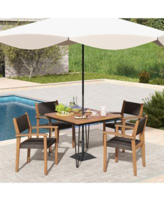 Set of 2 Stackable Outdoor Wicker Dining Chair