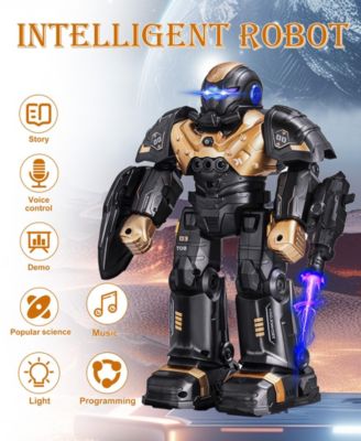 RC Robot Toys, Gesture Sensing Programmable RC Robot Toy, Talking, Dancing Rechargeable Intelligent Remote Control Robot