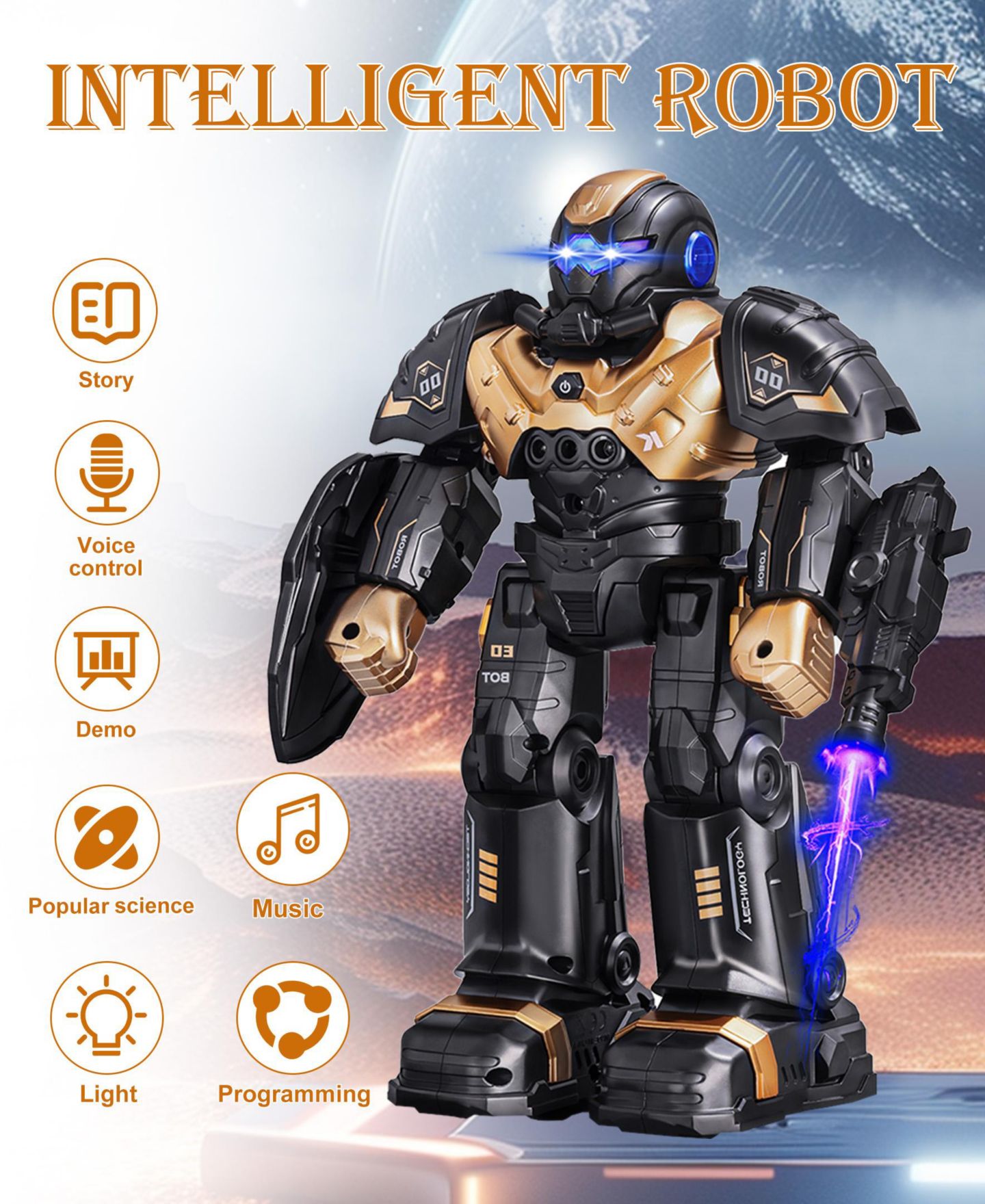 Детская игрушка VEBREDA Gesture Sensing Programmable Rechargeable RC Robot Toy — фото 5