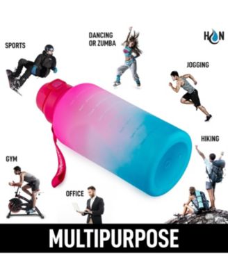 1 Gallon Motivational Water Bottle With Straw & Time Marker Quote