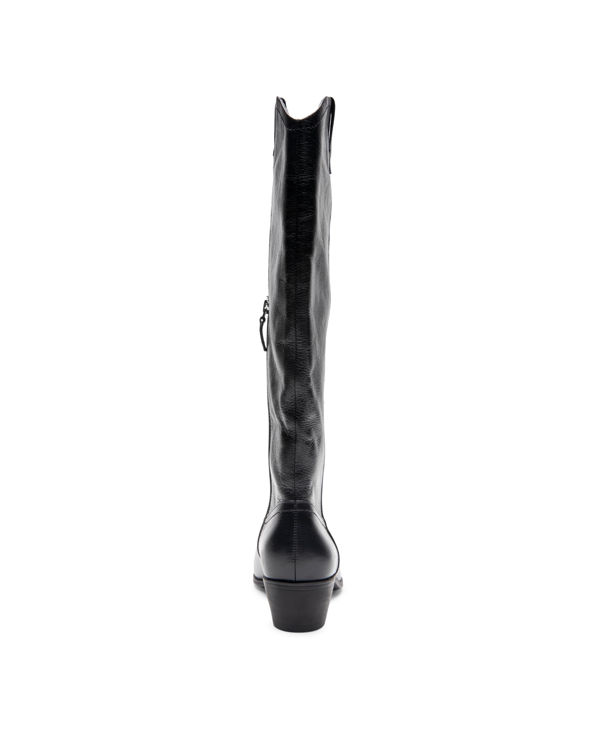 Shop Aerosoles Women's Cadence Tall Cowboy Boot In Black Burnished Leather