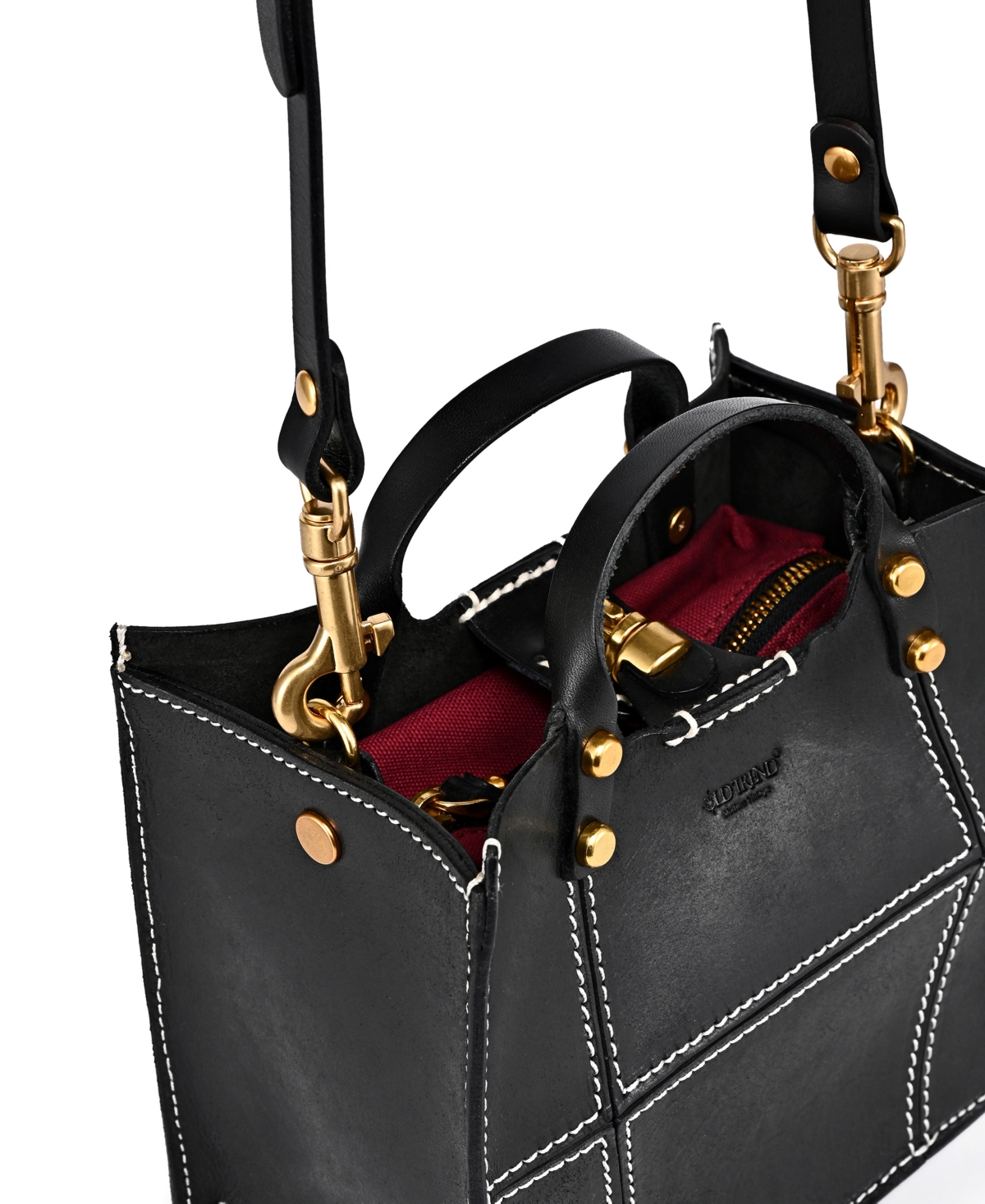 Old Trend Women's Genuine Leather Rosa Transport Tote Bag In Black