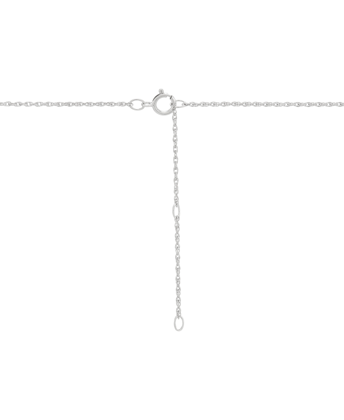 Macy's Diamond Pave Oval Pendant Necklace (1/10 Ct. T.w.) In Sterling Silver, 16" + 2" Extender In Sterling Silver