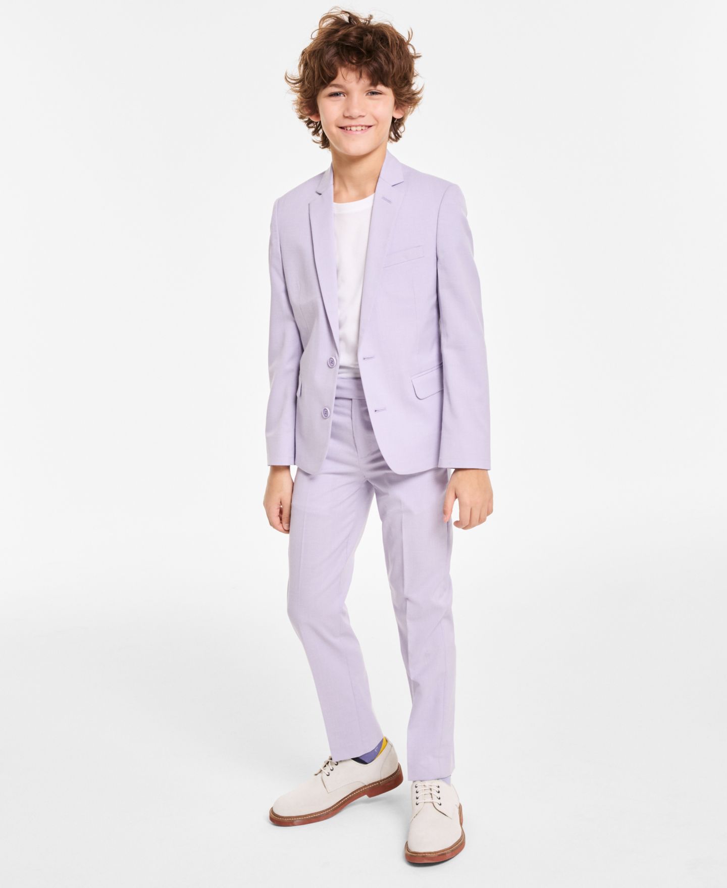 Комплекты Calvin Klein Epic Threads Core T-Shirt & Stretch Tick Weave Jacket and Pants для мальчиков, цвет: Яркий белый — фото 2