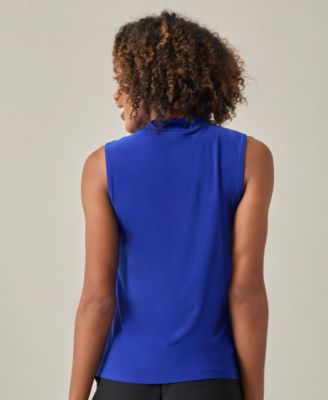 Women's Sleeveless Knot Front Jersey Top, Regular & Petite