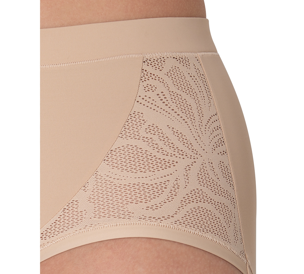 Bali 's Women's Coolest Smoothing High-waist Brief Underwear Dfcsbf In Almond