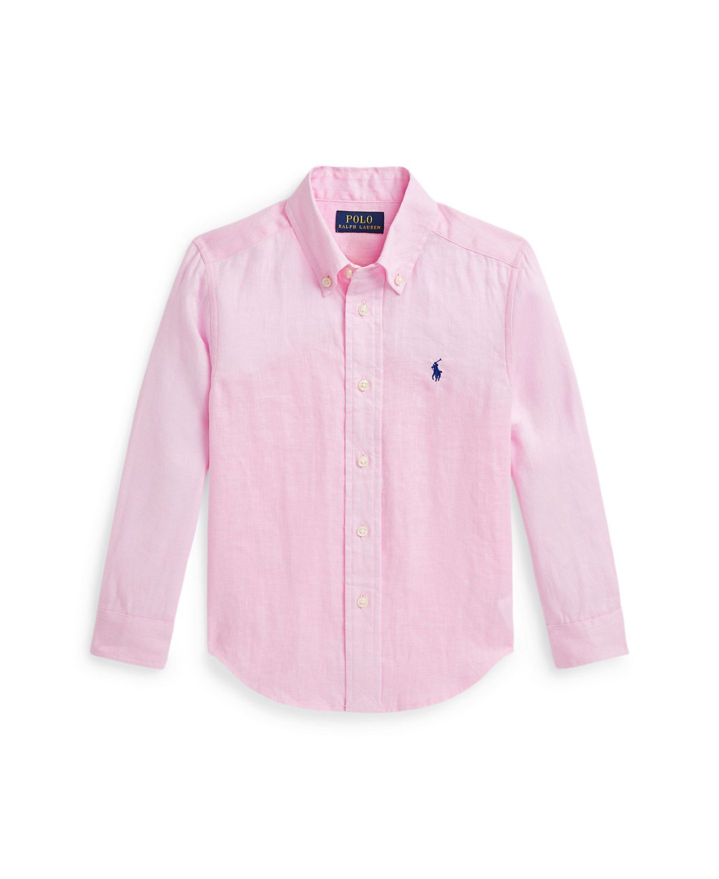 Рубашка Polo Ralph Lauren Linen Shirt для мальчиков, цвет: Розовый — фото 1