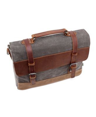 Stone Creek Waxed Canvas Large Messenger Bag