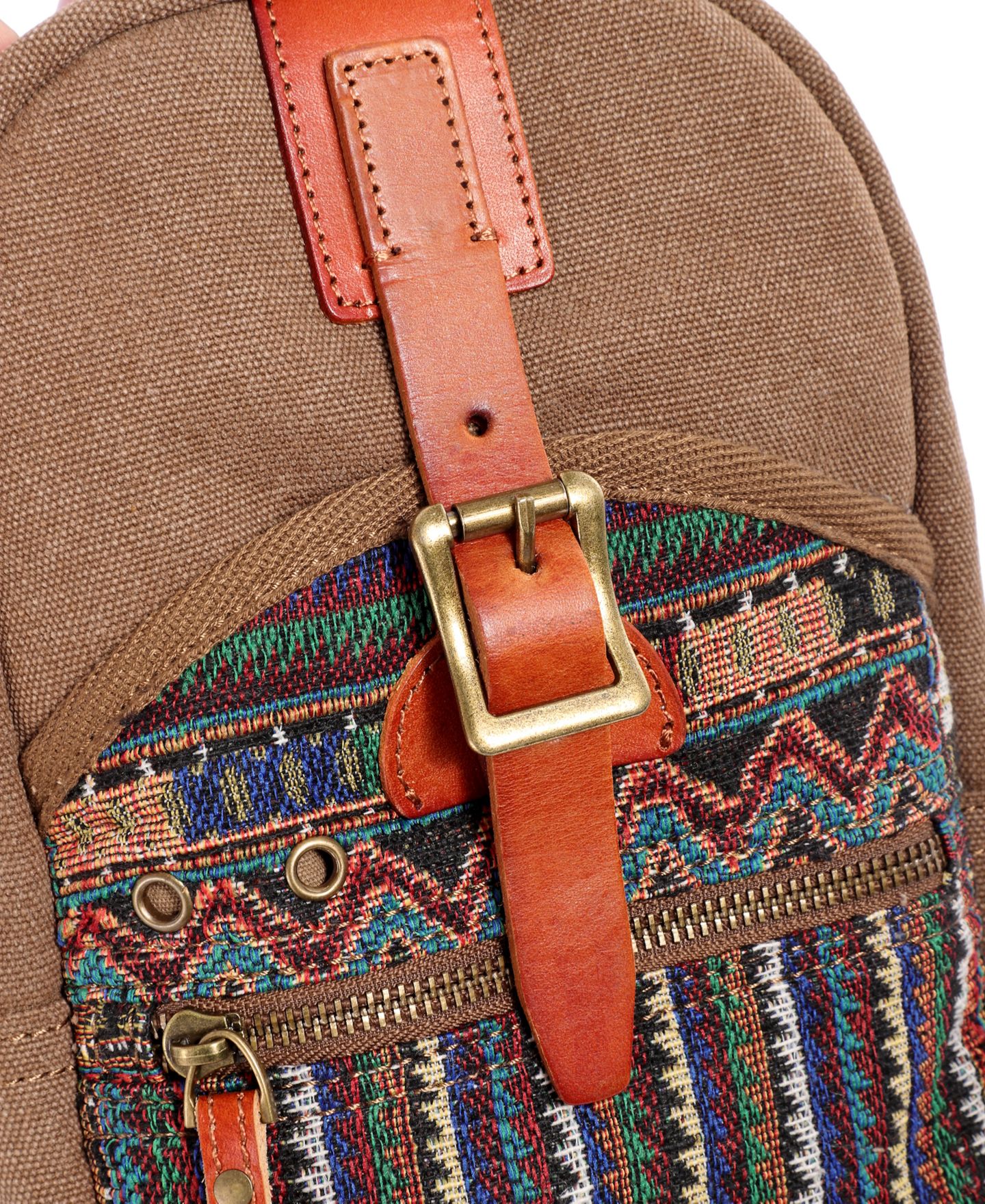 Женская сумка TSD BRAND Four Season Canvas Sling, цвет: Кофейный — фото 9