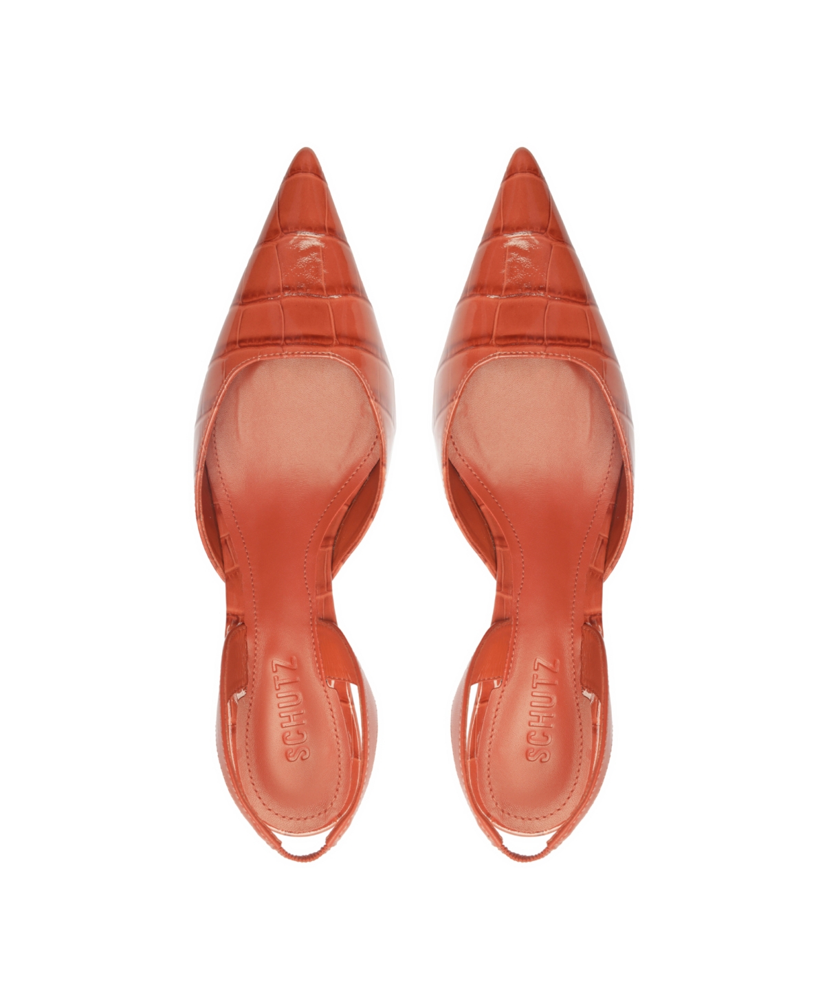 Shop Schutz Women's Paola Mid Heel Pumps In Orange