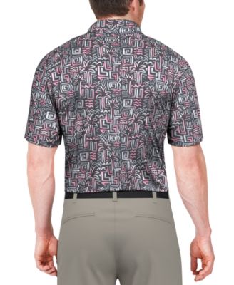 Мужская рубашка поло для гольфа Performance с принтом ладони от PGA TOUR