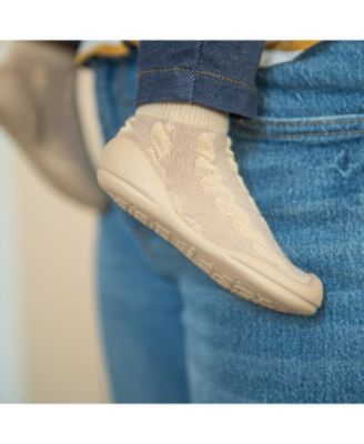 Toddler First Walk Sock Shoes - Cable Dark Beige