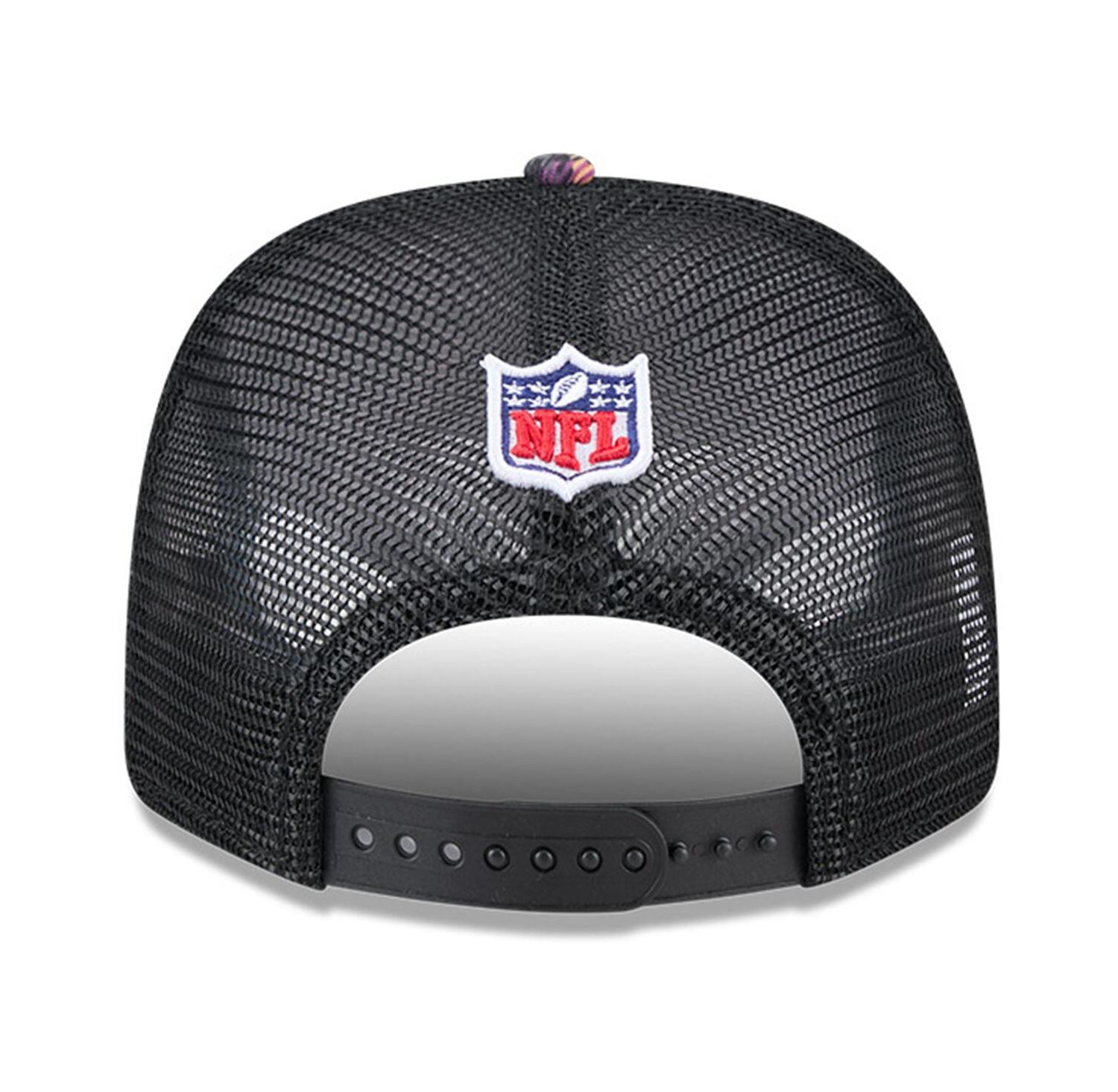 Men's Black Cleveland Browns 2024 NFL Crucial Catch Plaid 9SEVENTY Trucker Snapback Hat