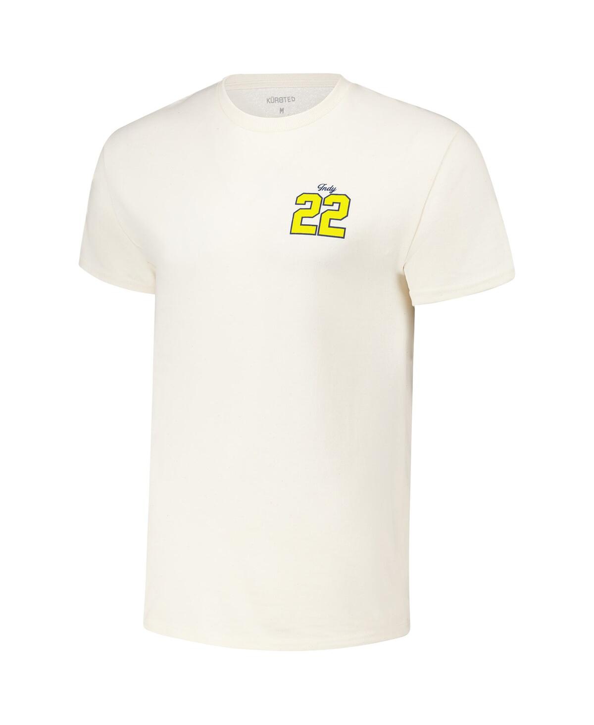 Kür8ted Men's And Women's Caitlin Clark Cream Indiana Fever Player Id Arch T-shirt In Cream