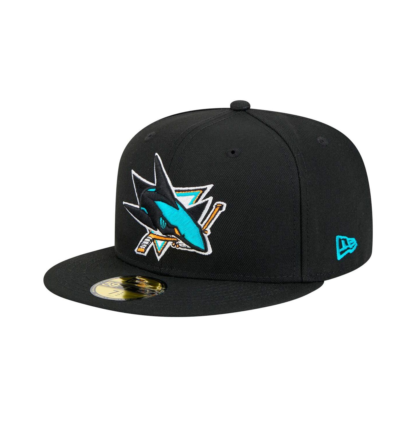Мужская кепка New Era Black San Jose Sharks Core 59FIFTY Fitted Hat — фото 1