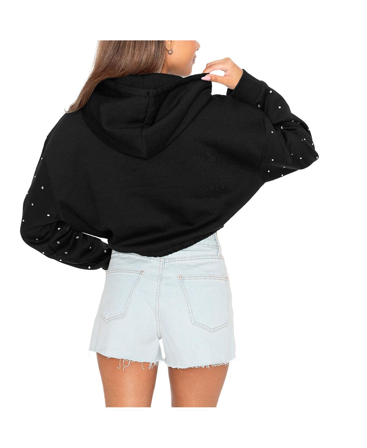 Gameday Couture Women's Black Colorado Buffaloes Can't Lose Rhinestone Cropped Pullover Hoodie In Black