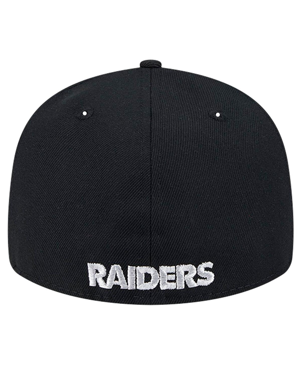 New Era Men'sLas Vegas Raiders Omaha Low Profile 59FIFTY Fitted Hat - Black
