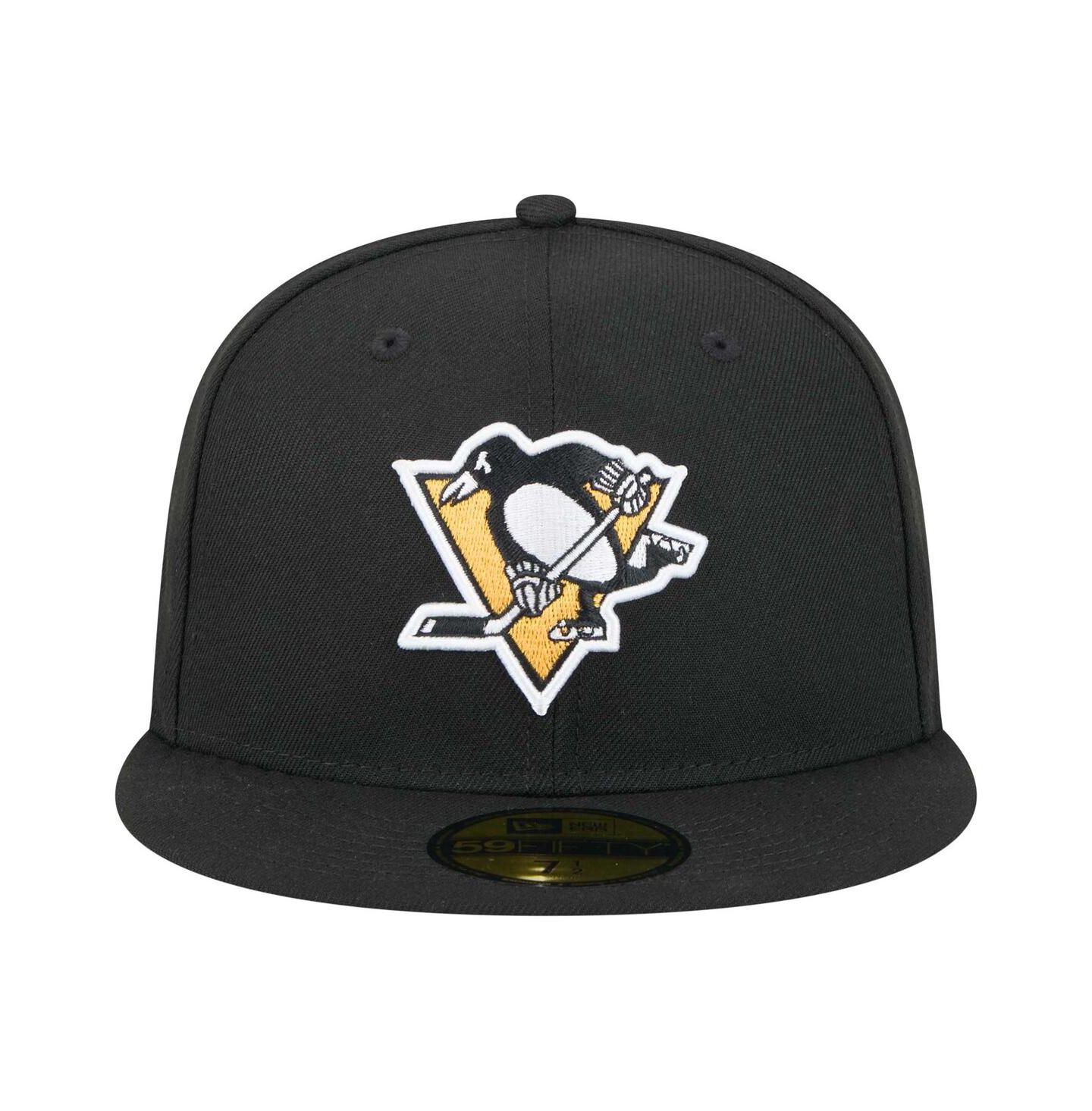 Мужская кепка New Era Black Pittsburgh Penguins Core 59FIFTY Fitted Hat — фото 2