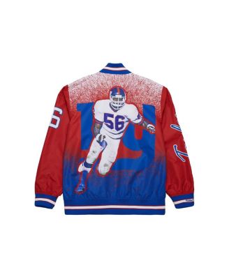 Men's Lawrence Taylor Royal New York Giants Retired Player Graphic Full-Snap Satin Jacket