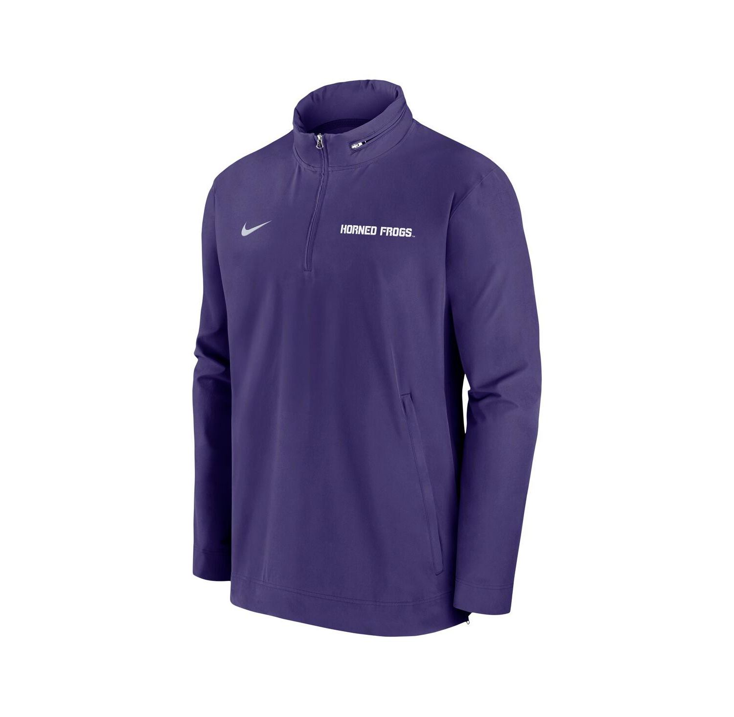 Men's Purple TCU Horned Frogs 2024 Sideline Coach Quarter-Zip Hoodie Jacket