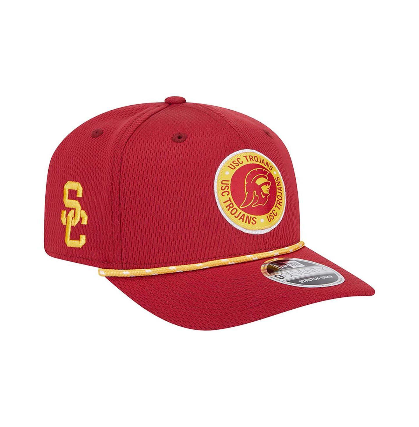 Мужской головной убор New Era Crimson USC Trojans Coolera 9SEVENTY Rope Stretch-Snap Hat — фото 1