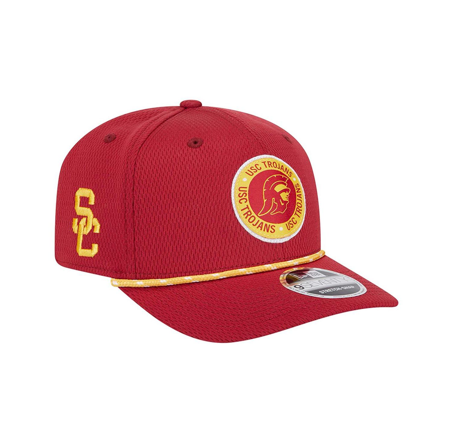 Men's Crimson USC Trojans COOLERA 9SEVENTY Rope Stretch-Snap Hat