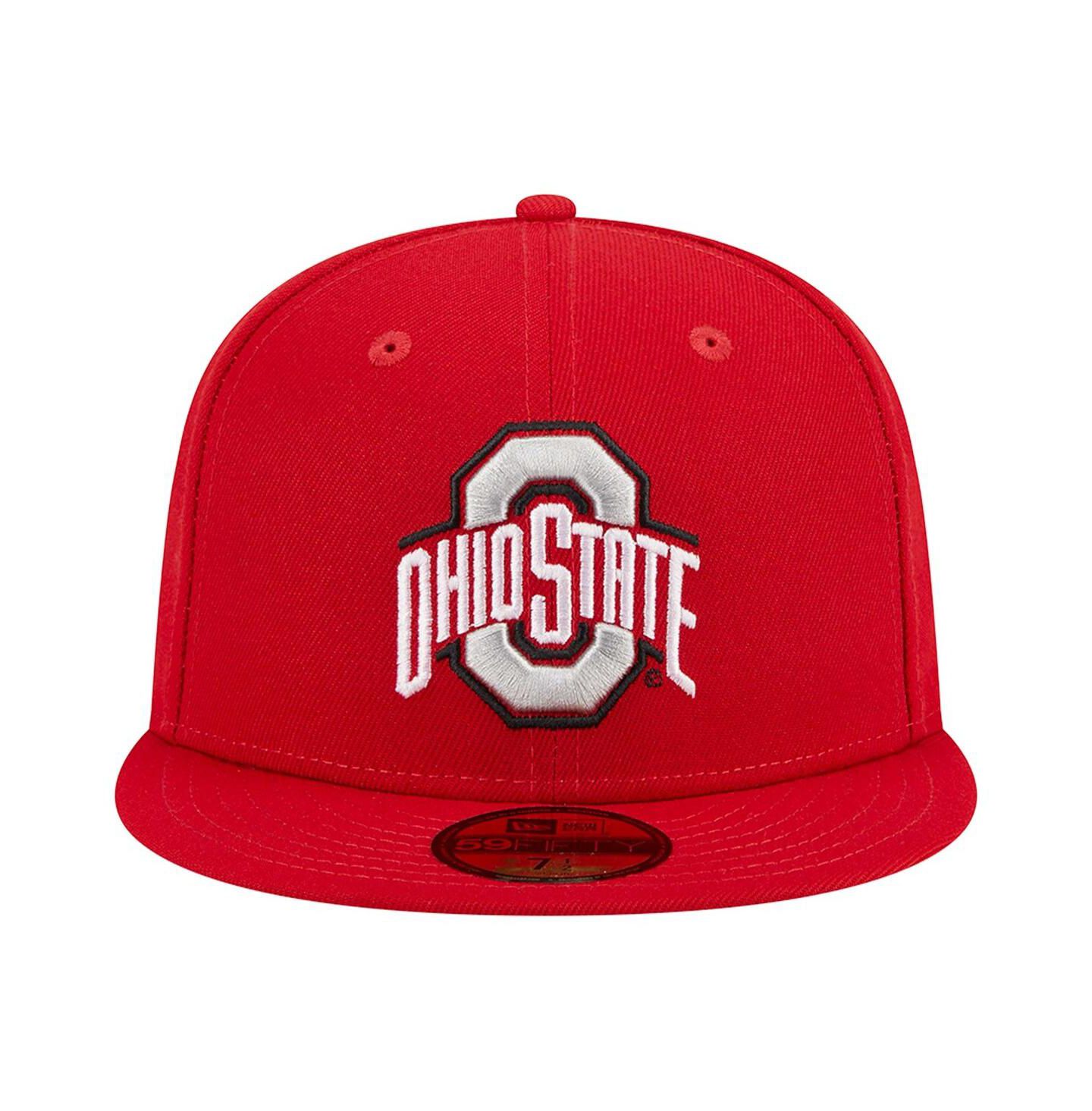 Мужская кепка New Era Scarlet Ohio State Buckeyes 59FIFTY Fitted Hat — фото 2