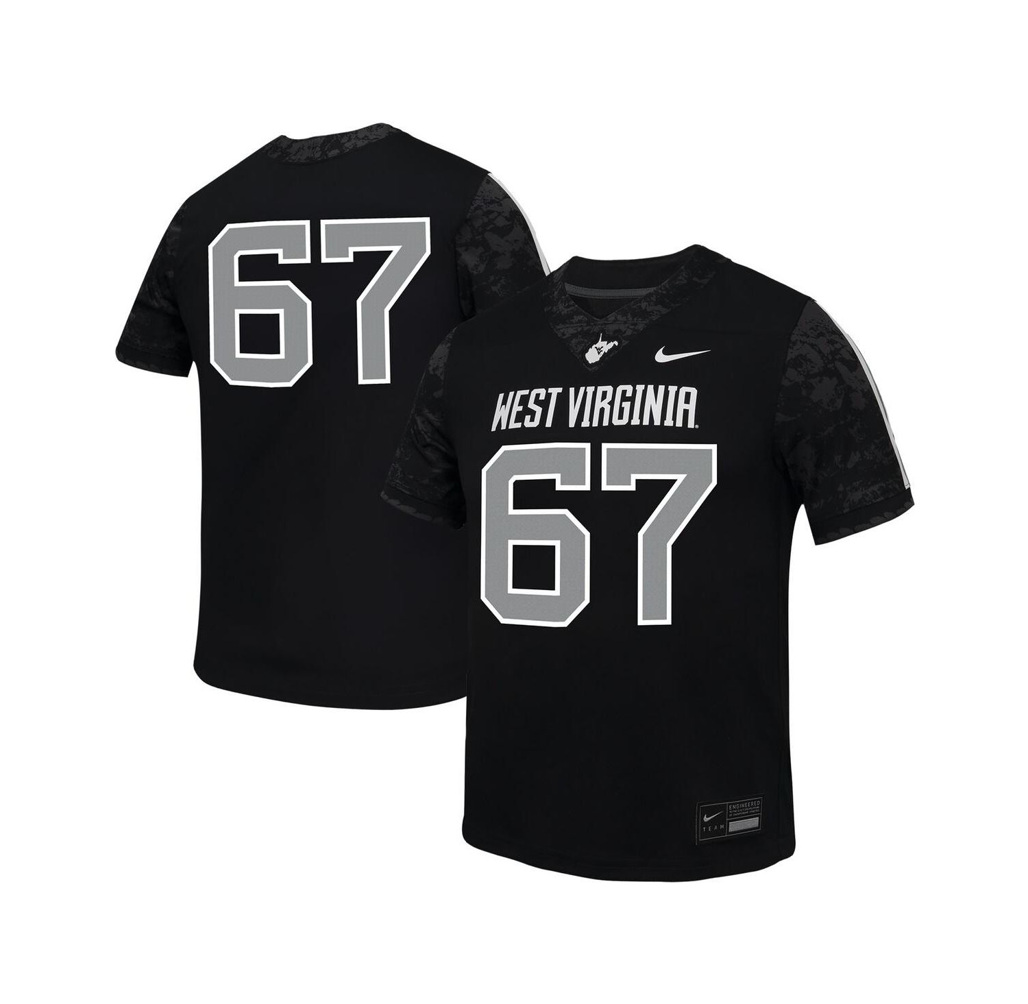 Big Boys and Girls 67 Black West Virginia Mountaineers Untouchable Replica Game Jersey