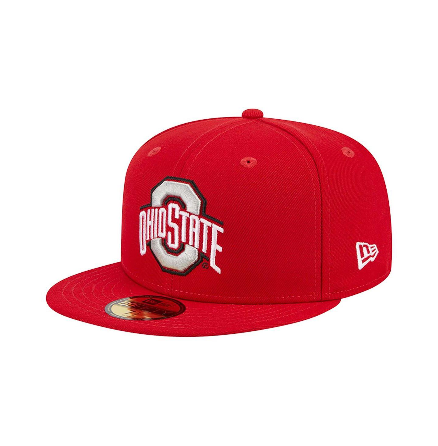 Мужская кепка New Era Scarlet Ohio State Buckeyes 59FIFTY Fitted Hat — фото 1