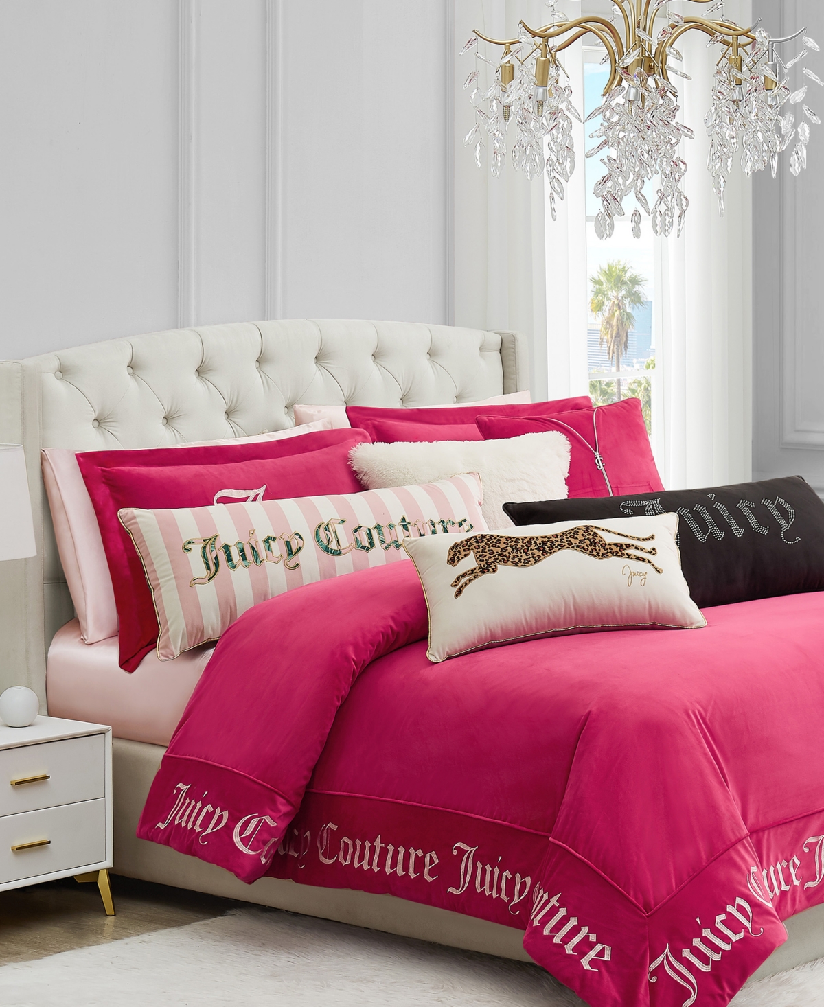 Juicy Couture Tropical Palm Decorative Pillow,