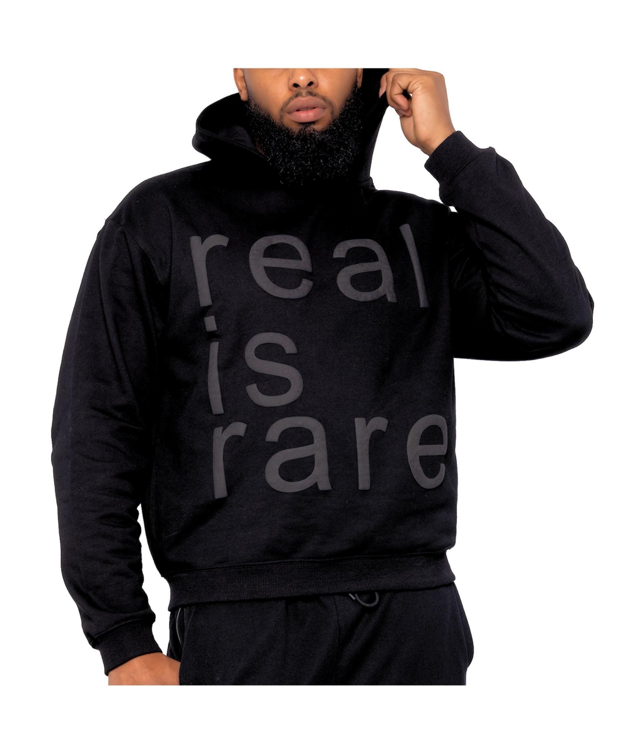 Men's Real Is Rare Hoodie - Black