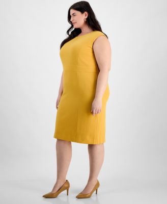 Plus Size Cap Sleeve Princess Seam Dress 